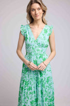 Vestido largo sin mangas - Verde Azul