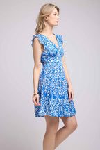 Vestido corto sin mangas - Azul