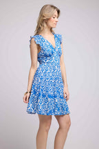 Vestido corto sin mangas - Azul