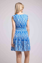 Vestido corto sin mangas - Azul