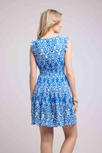 Vestido corto sin mangas - Azul