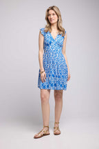 Vestido corto sin mangas - Azul
