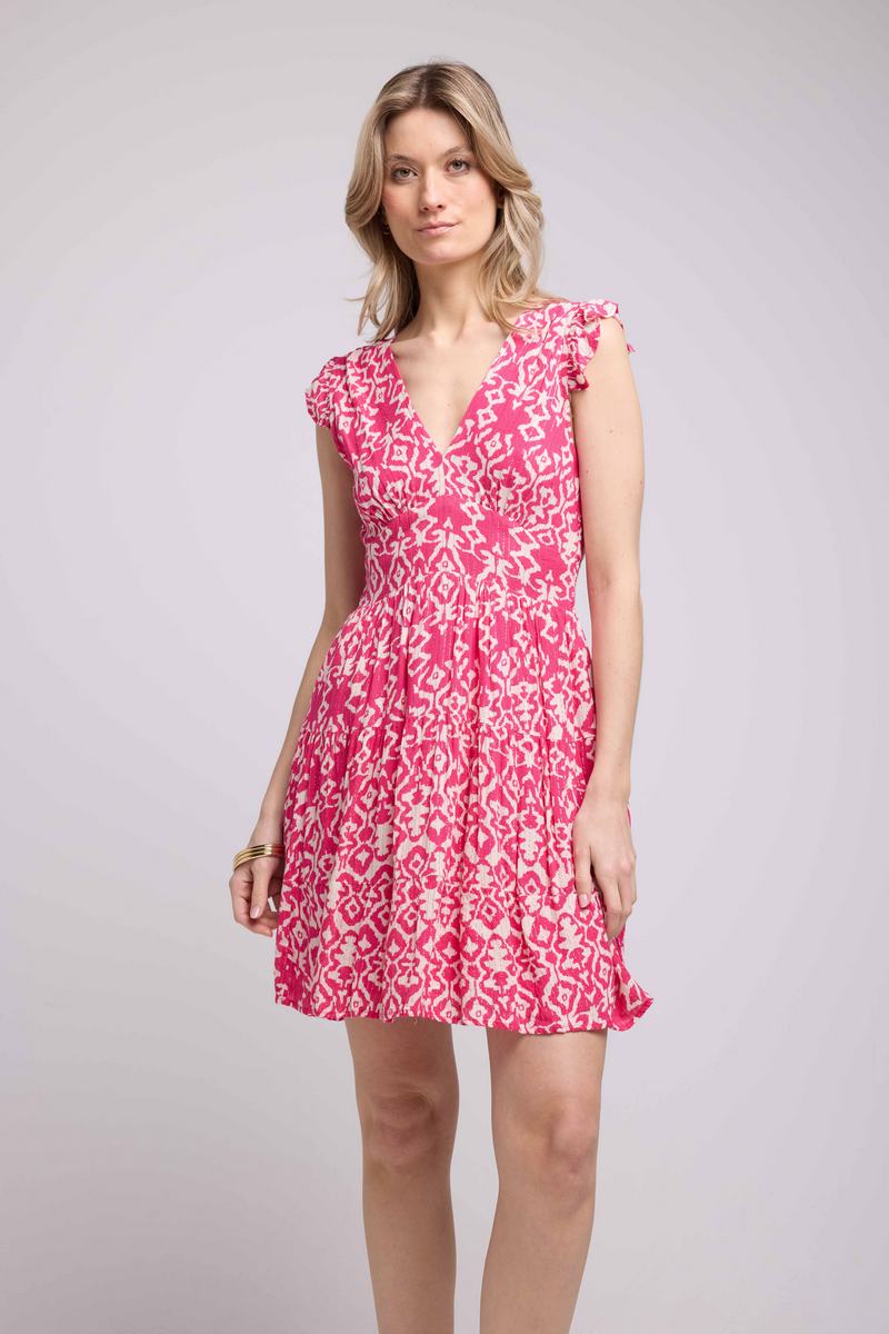 Vestido corto sin mangas - Rosa