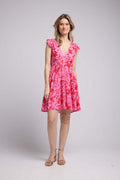 Robe Courte Sans Manche - Rose Rouge
