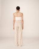 Beige Flare Suit Trousers People