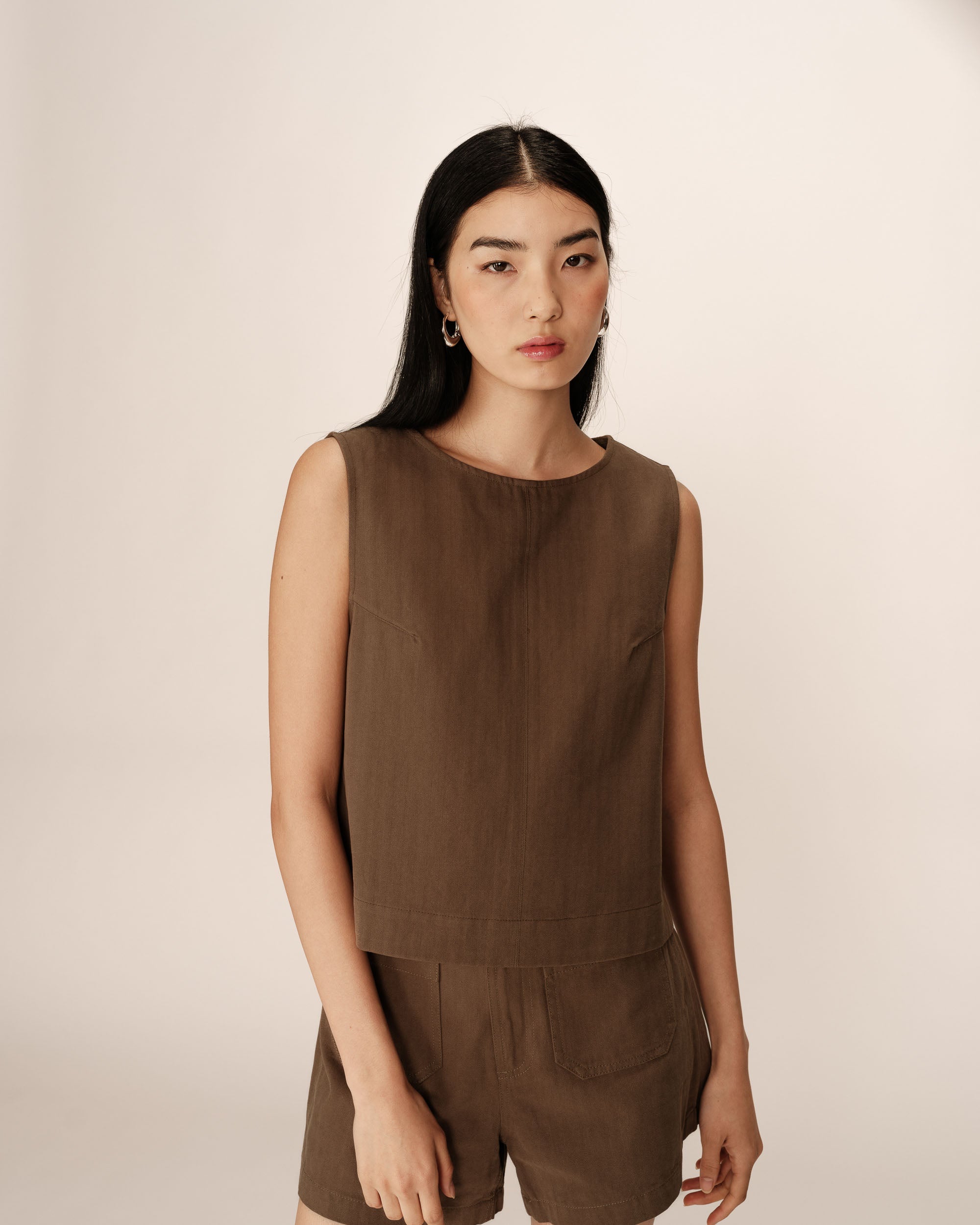 Pepino Short Wide Khaki Top