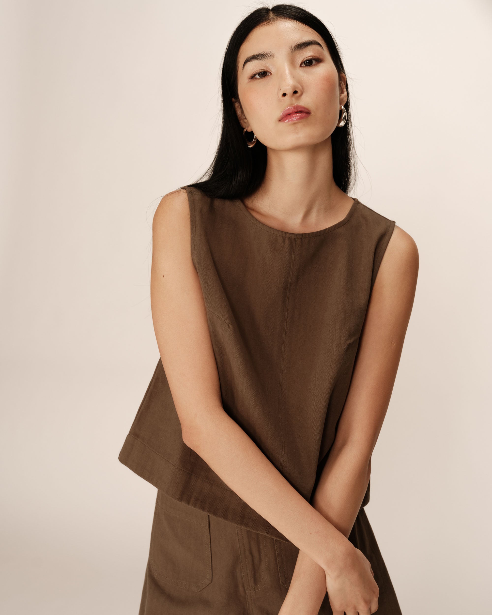 Pepino Short Wide Khaki Top