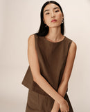 Pepino Khaki Large Cropped Top