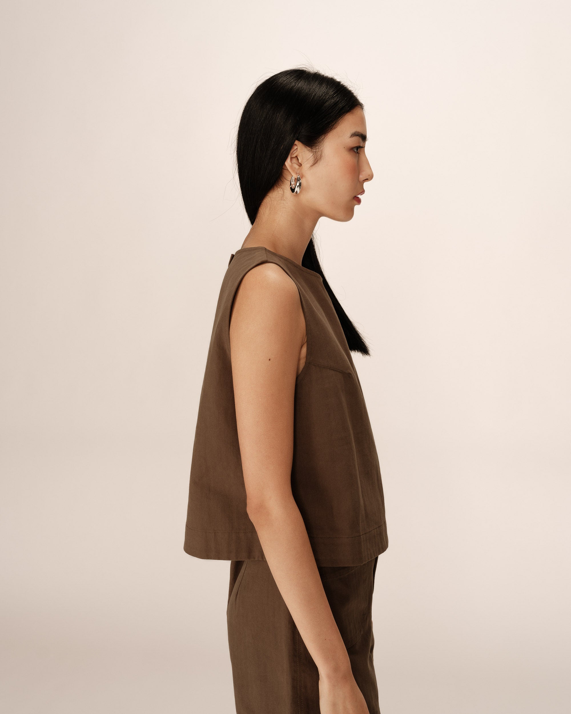 Pepino Short Wide Khaki Top