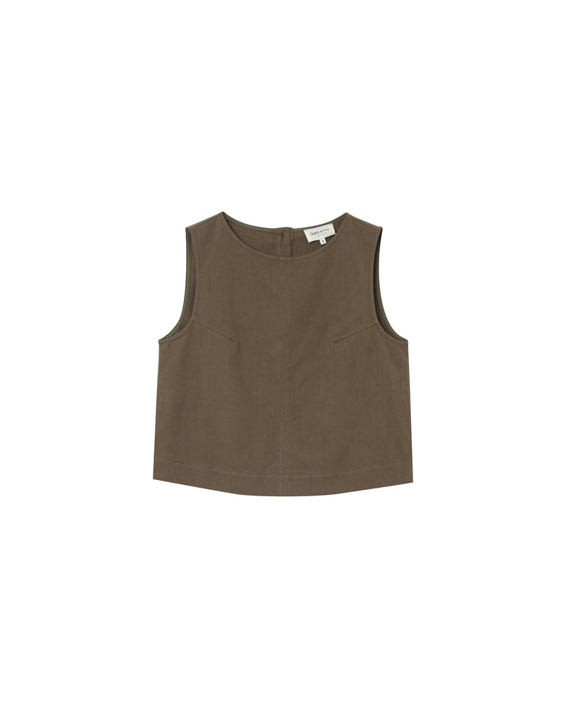 Pepino Khaki Large Cropped Top