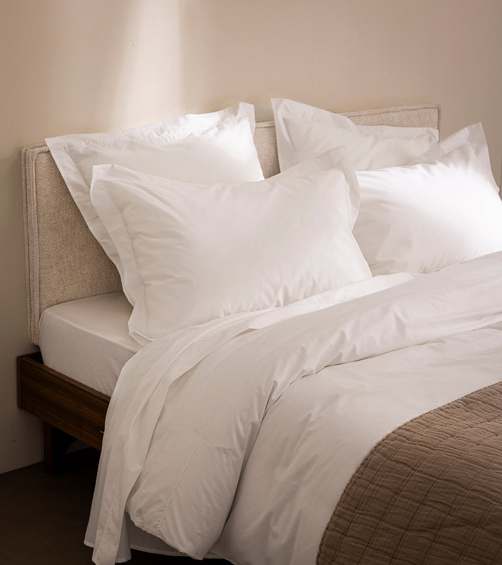 Set De 2 Taies D'Oreillers - 100% Percale De Coton Bourdon - 11 Coloris