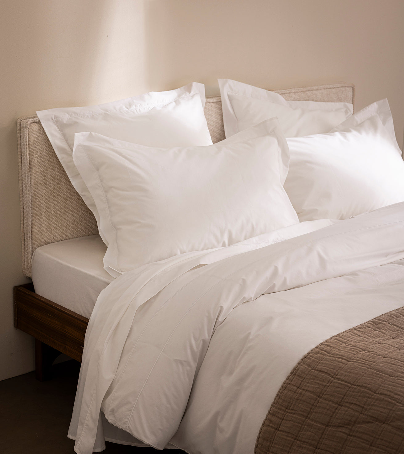 Set De 2 Taies D'Oreillers - 100% Percale De Coton Bourdon - 11 Coloris