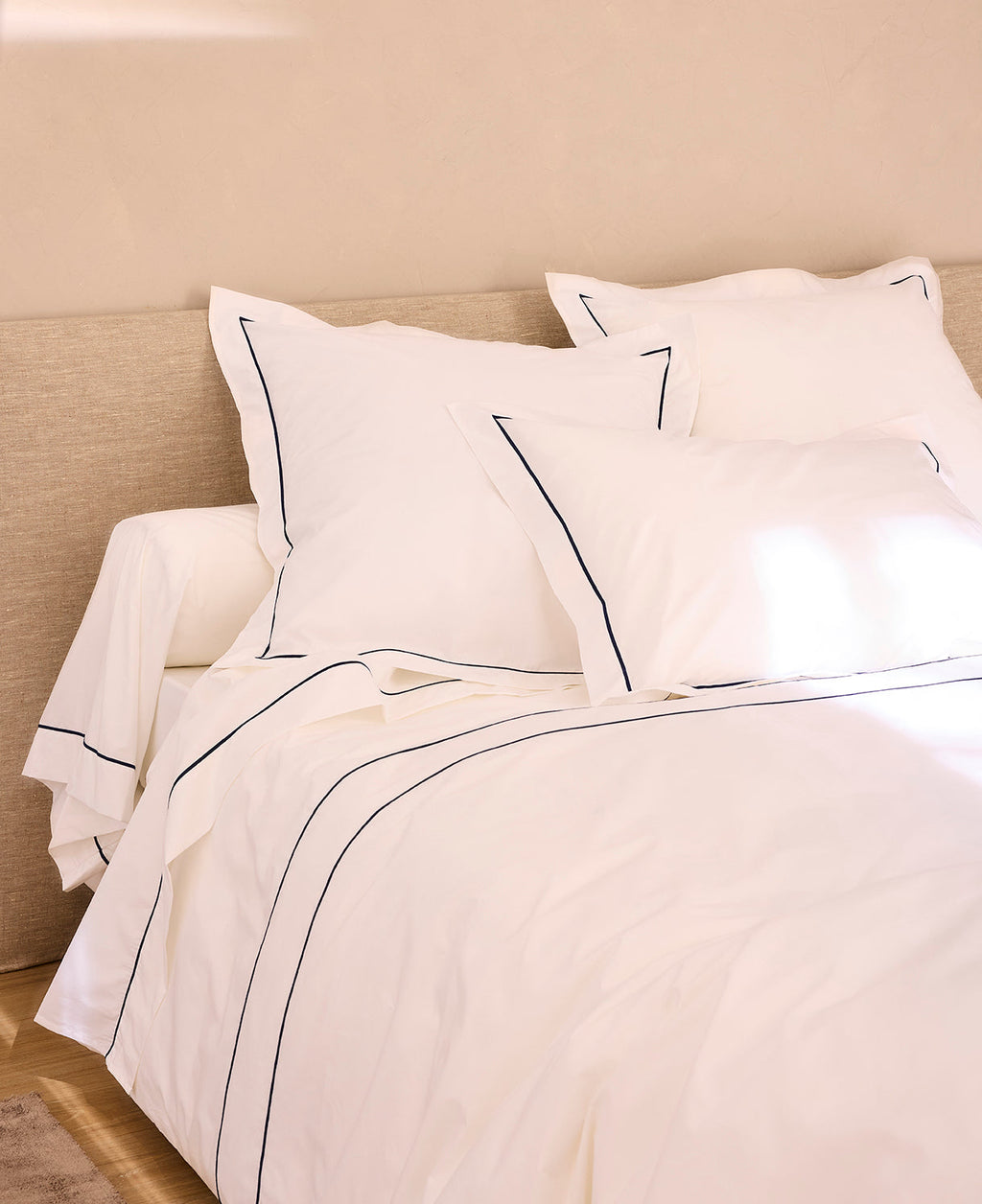 Set De 2 Taies D'Oreillers - 100% Percale De Coton Bourdon - 11 Coloris