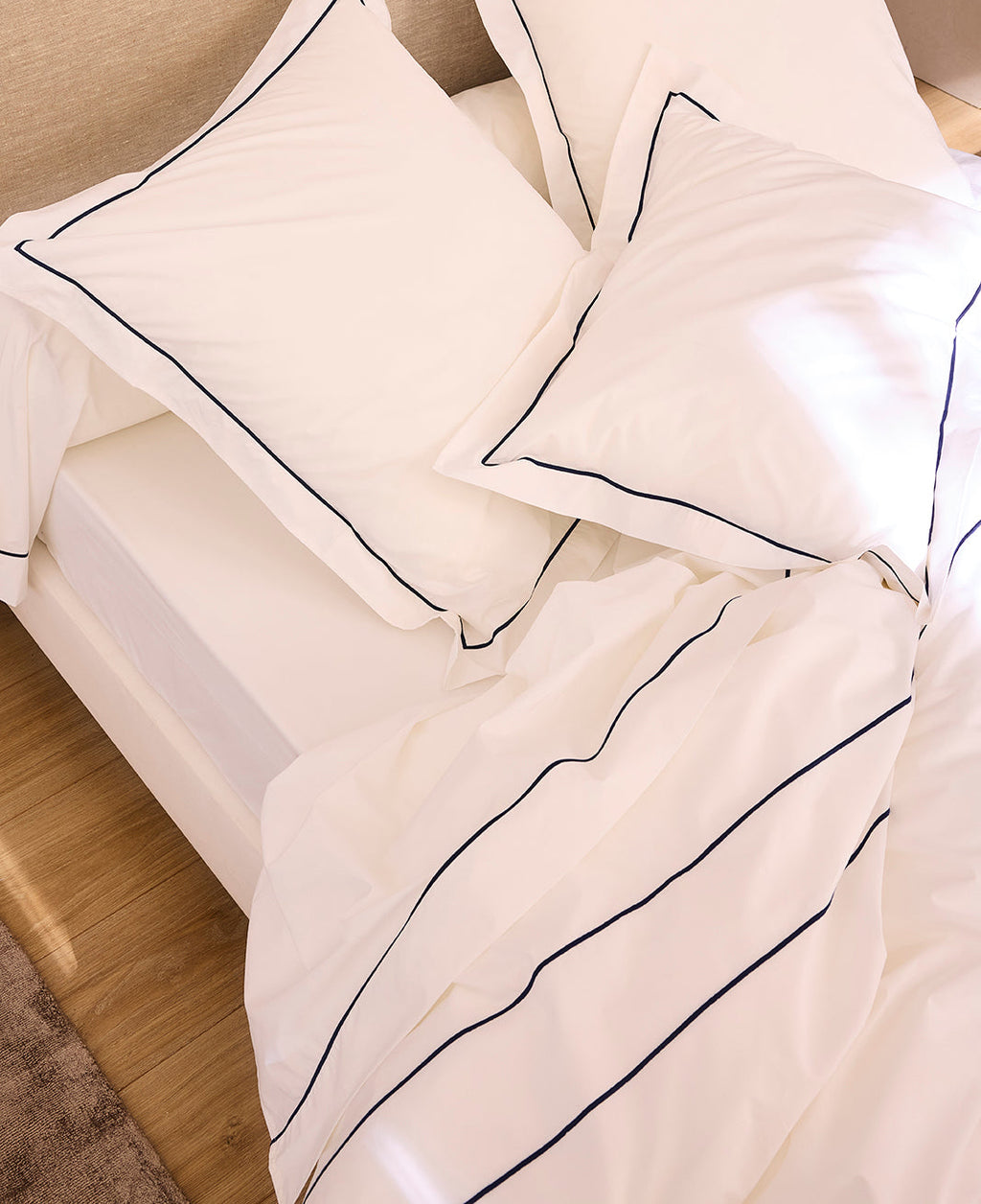 Set De 2 Taies D'Oreillers - 100% Percale De Coton Bourdon - 11 Coloris