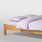Fitted Sheet - In 300 Thread Count Washed Cotton Percale - Lilac