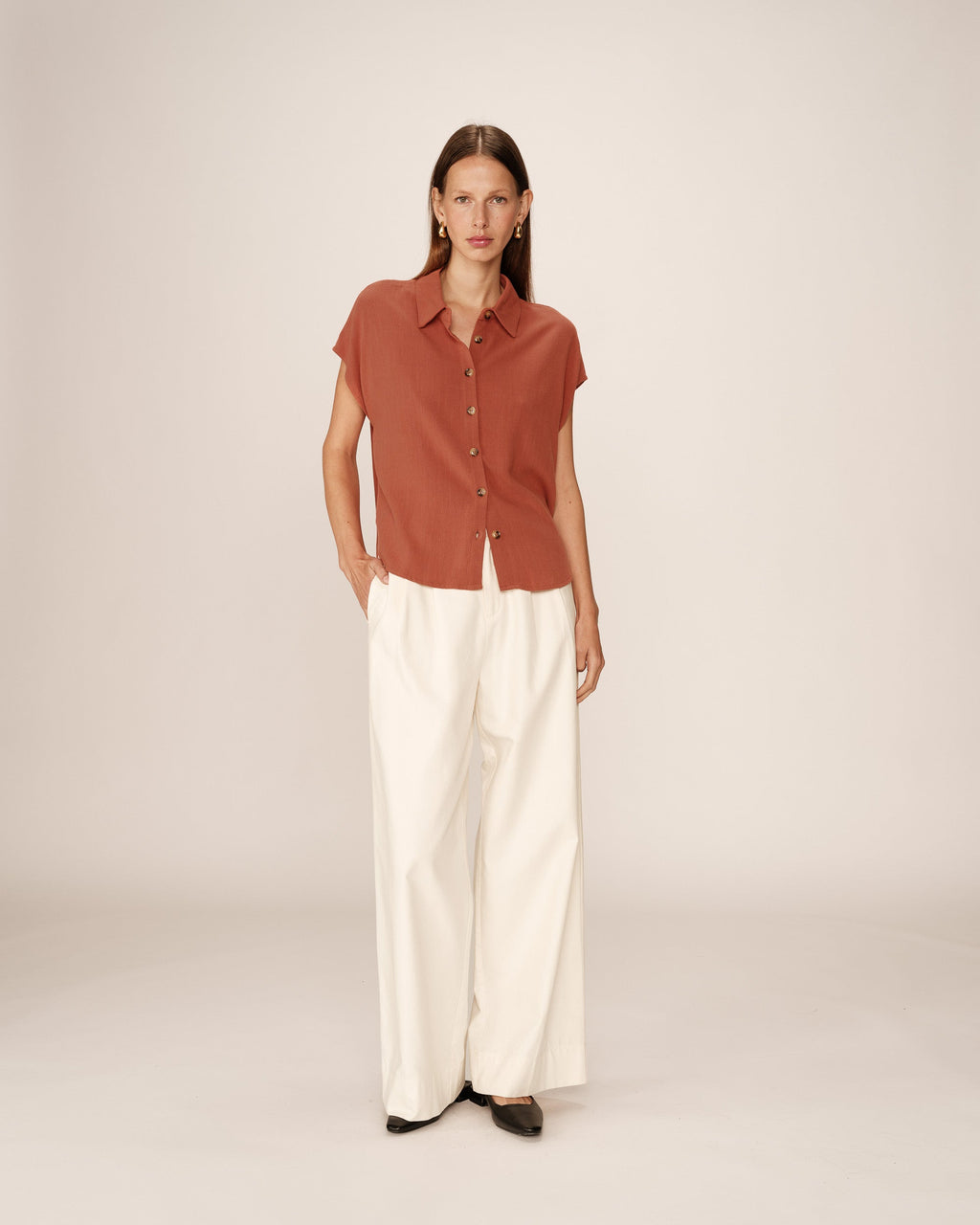 Perez Shirt - Terracotta