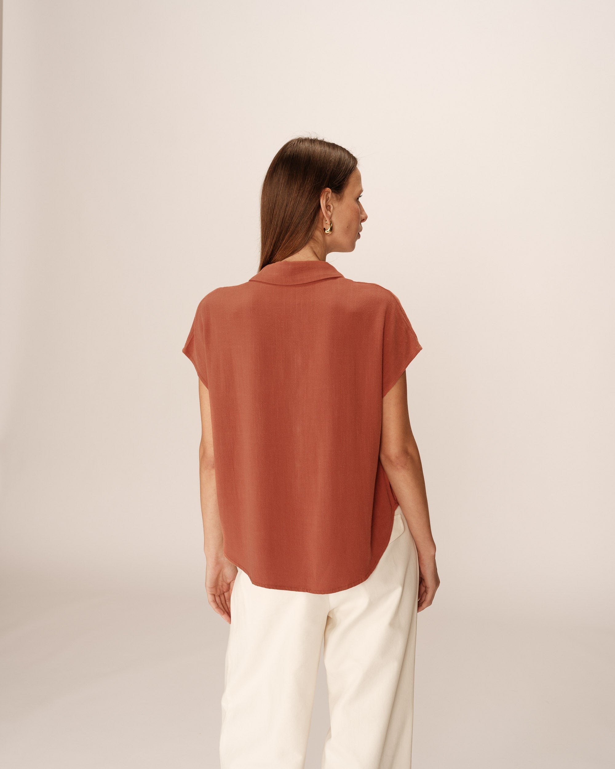 Perez Shirt - Terracotta