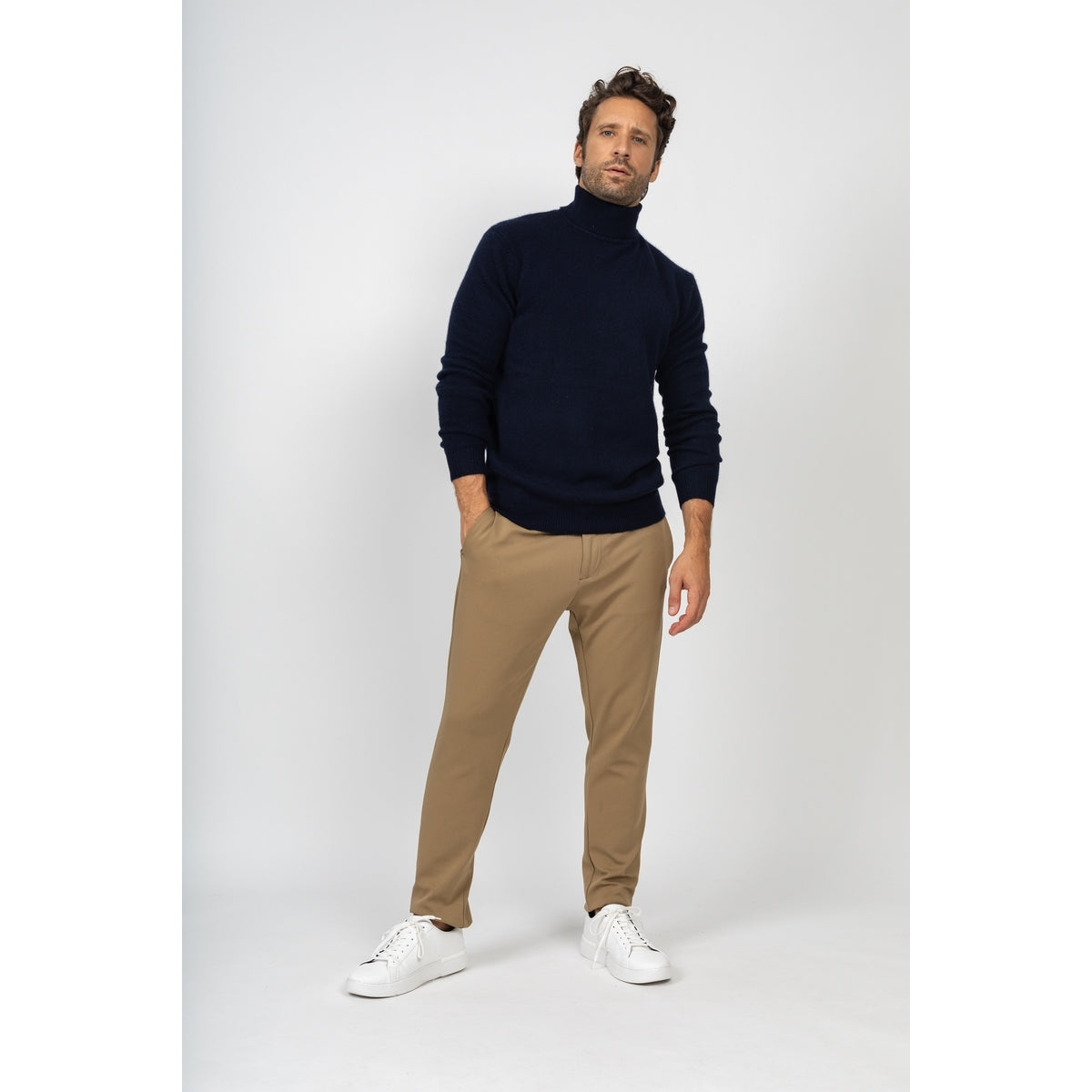 Jersey Cuello Vuelto Marius Marino, Jersey, 345 g, 100% Cachemira, 4 Hilos - Hombre