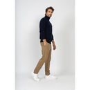 Jersey Marius Navy De Cuello Alto, Jersey, 345 Gr, 100% Cashmere, 4 Hilos - Hombre
