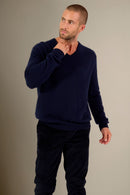 Pull Col V - Alexander - Navy