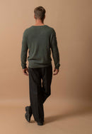 Pull Col V - Alexander - Kaki Chiné