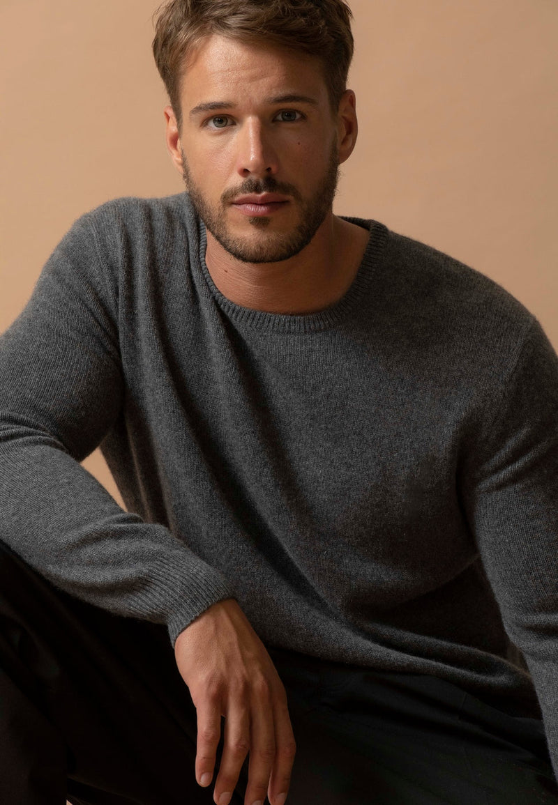 Pull Col Rond - Blake - Anthracite Chiné