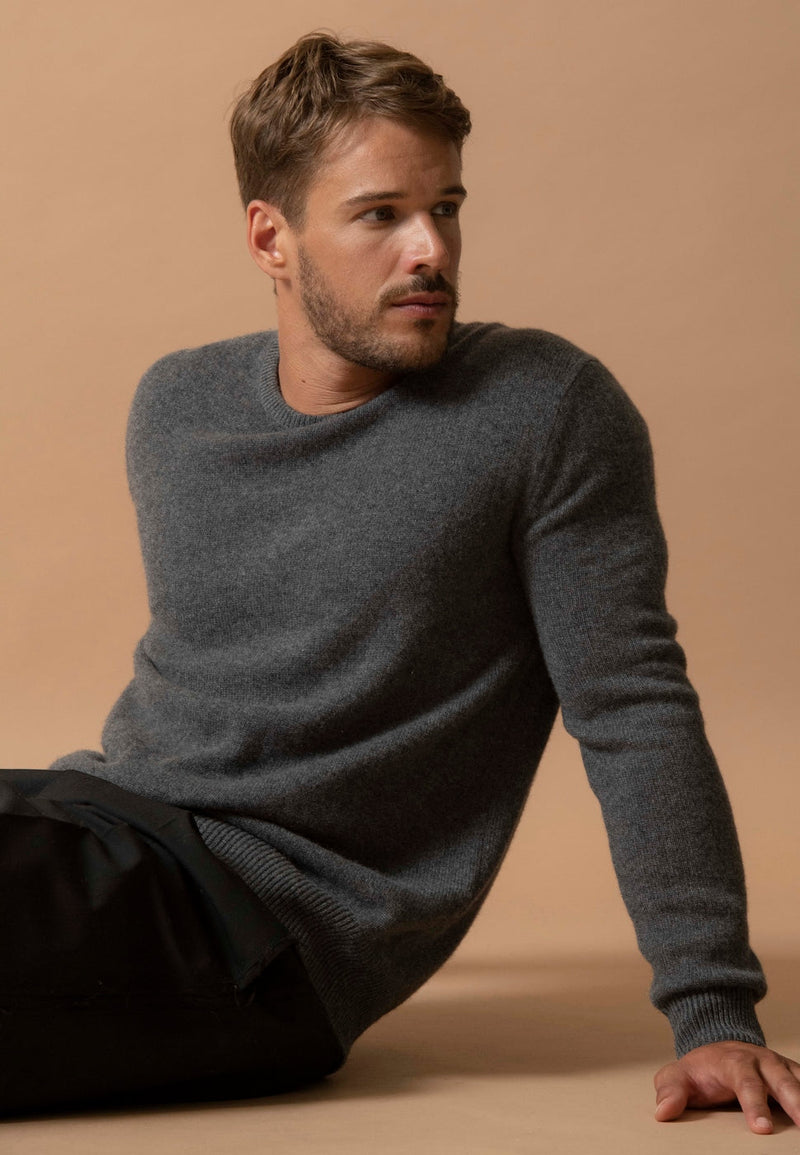 Pull Col Rond - Blake - Anthracite Chiné