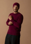 Pull Col Rond - Blake - Bordeaux