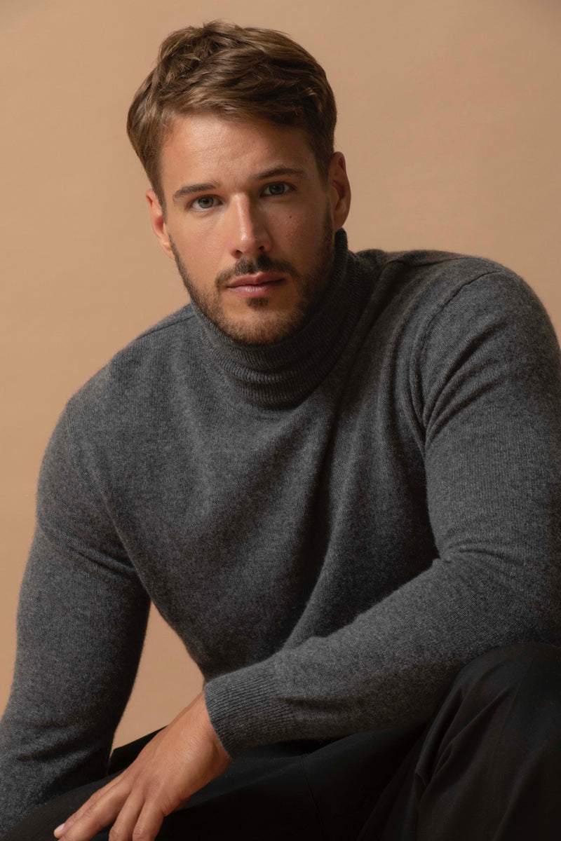 Pull Col Roulé - Trevor - Anthracite Chiné