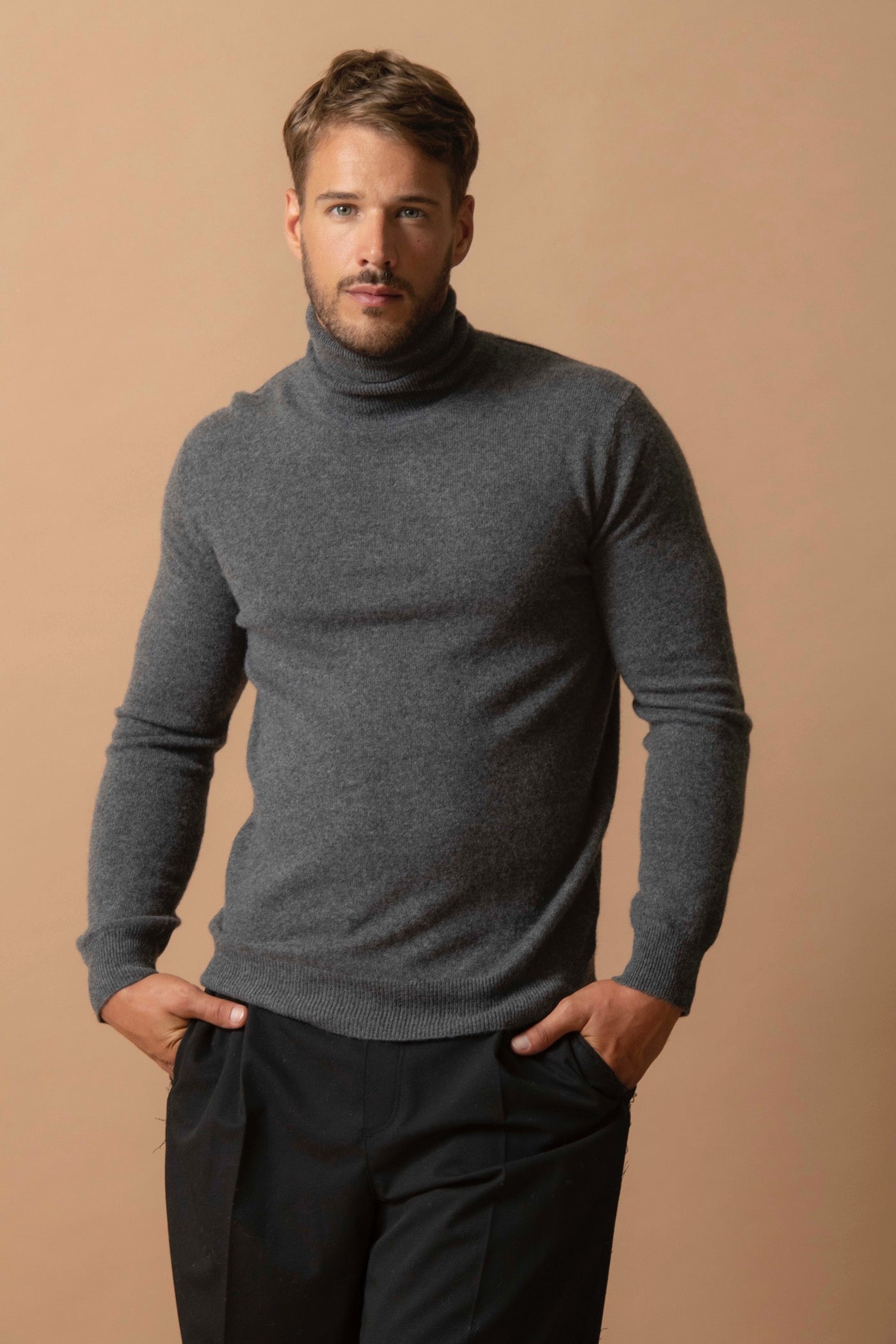 Jersey Cuello Alto - Trevor - Antracita Jaspeado