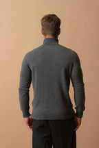 Jersey Cuello Alto - Trevor - Antracita Jaspeado