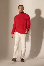 Pull Col Roulé Trevor - Rouge