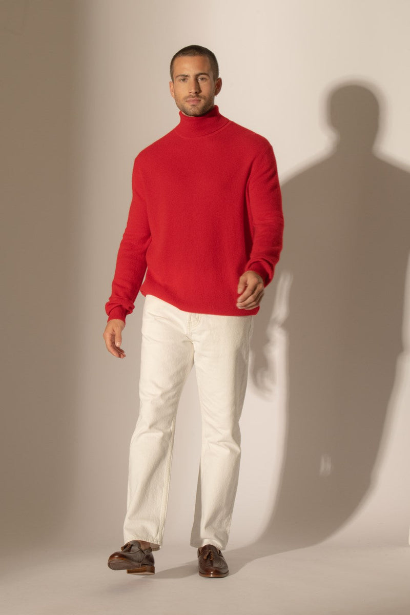 Pull Col Roulé - Trevor - Rouge