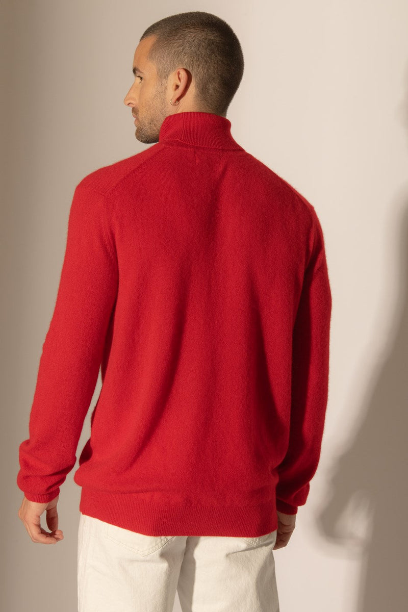 Pull Col Roulé - Trevor - Rouge
