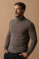 Pull Col Roulé - Trevor - Taupe Chiné