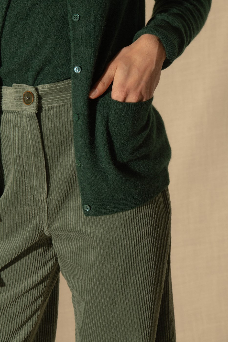 Cardigan Col Rond Amy - Cyprès