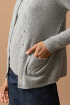 Cardigan Col Rond Amy - Nuage Chiné
