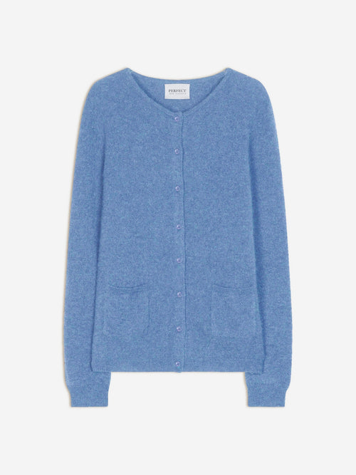 Cardigan Col Rond - Amy - Sky
