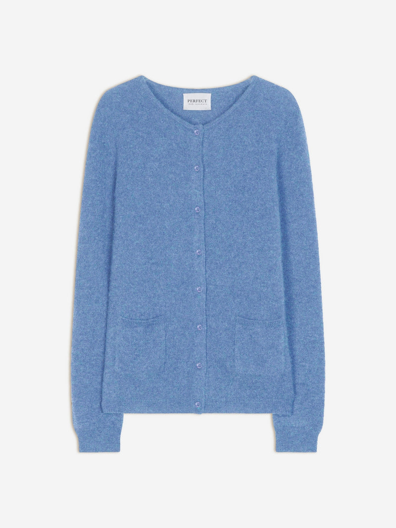 Cardigan Col Rond - Amy - Sky