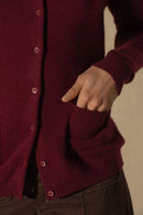 Cardigan Col Rond - Amy - Bordeaux