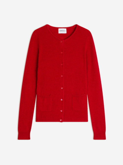 Cardigan Col Rond - Amy - Rouge