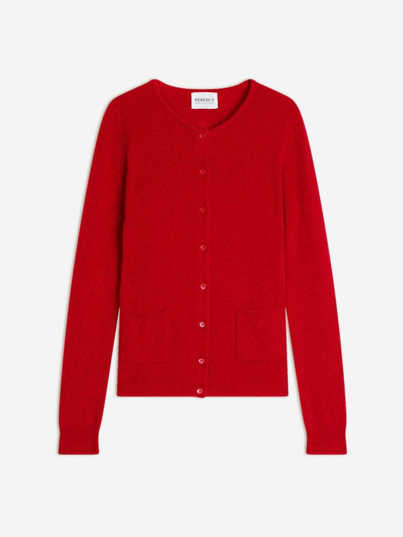 Cardigan Col Rond - Amy - Rouge