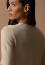 V-Neck Cardigan - Paige - Sand