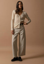 V-Neck Cardigan - Paige - Sand