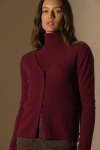 Cardigan Col V - Paige - Bordeaux