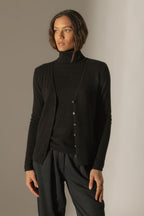 V-Neck Cardigan - Paige - Black