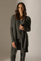 Chaqueta Larga - Abigail - Antracita Jaspeado