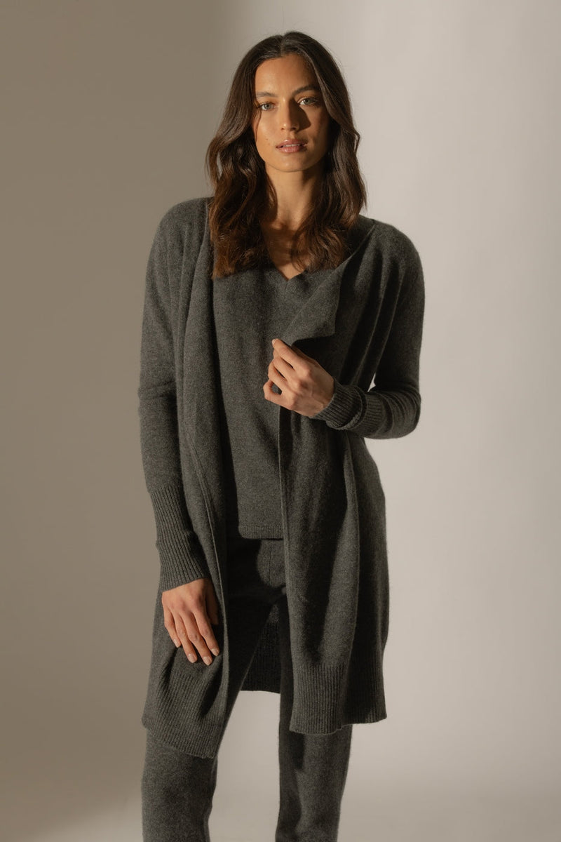 Veste Longue - Abigail - Anthracite Chiné
