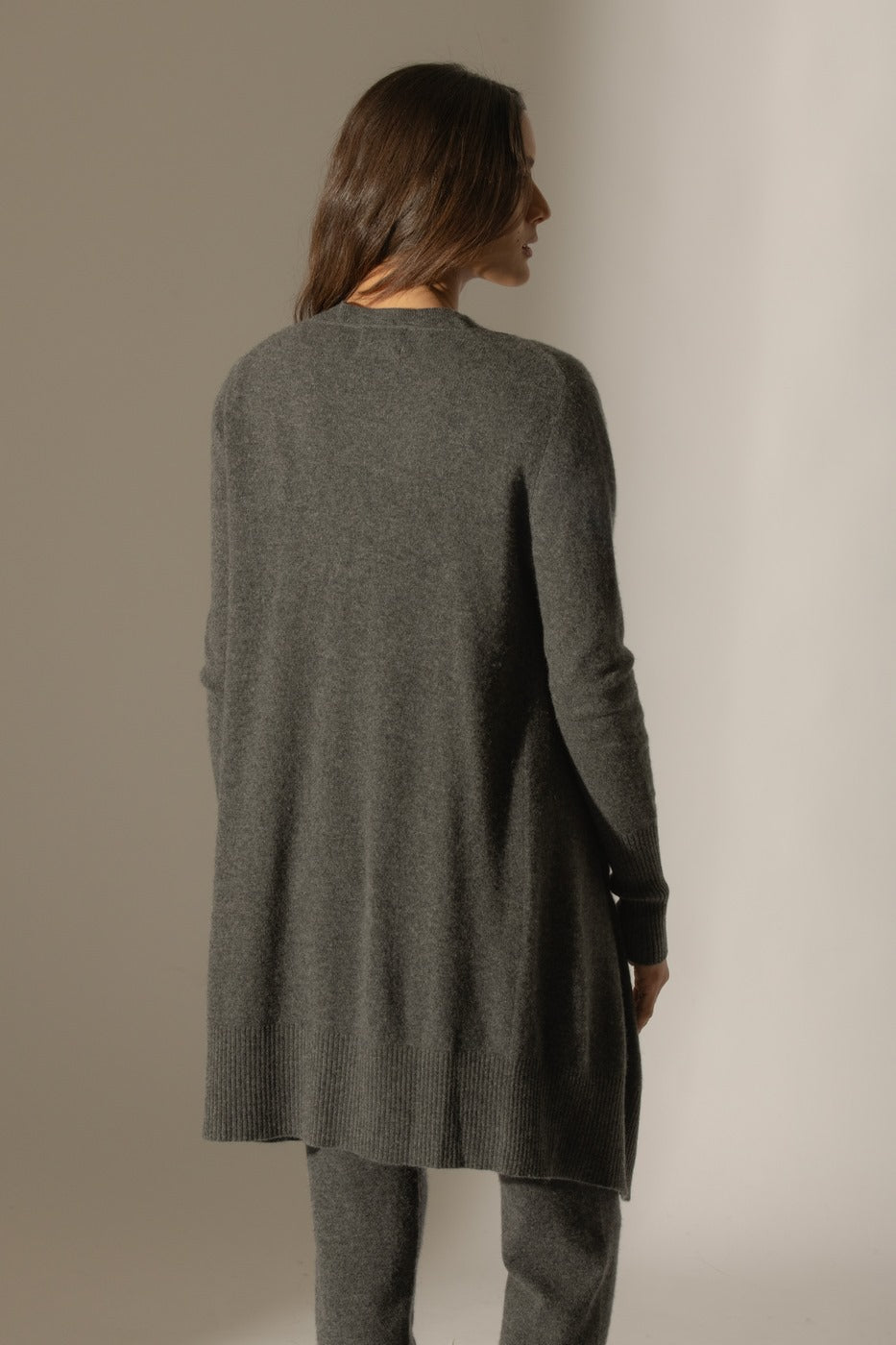 Chaqueta Larga - Abigail - Antracita Jaspeado