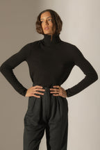 Jersey Cuello Vuelto - Ashley - Negro